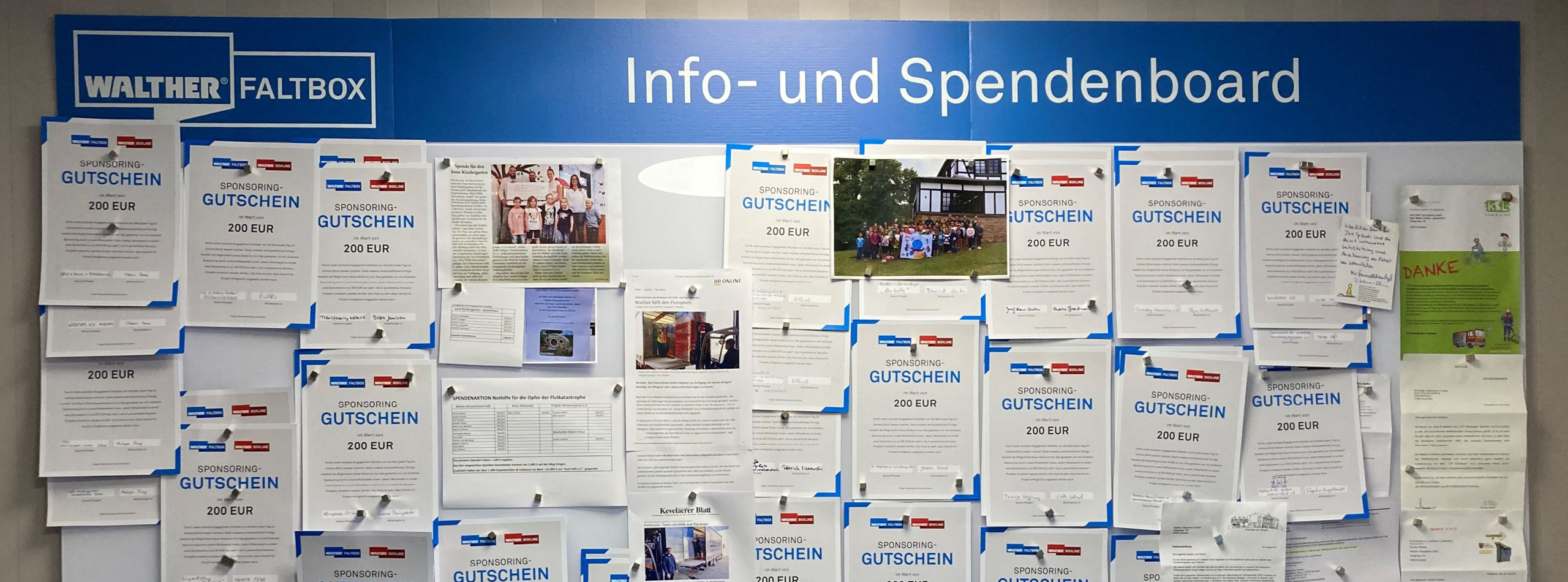 WALTHER Spendenaktion 2021 mit individuellen Spendenzielen