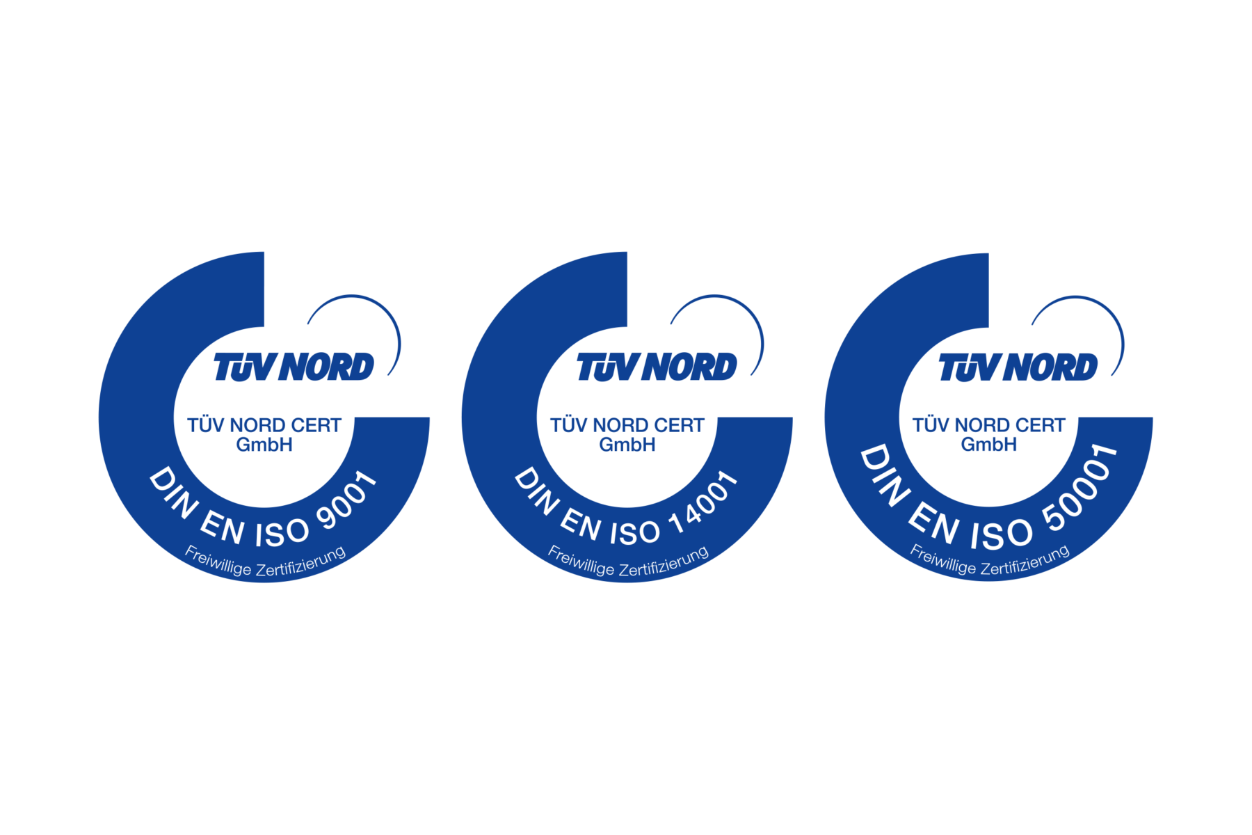 Seal TÜV NORD ISO 9001, ISO 14001, ISO 50001