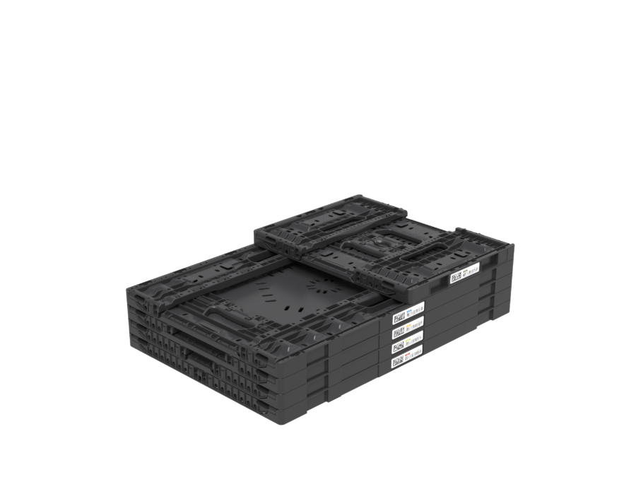Collapsible fruit and vegetable boxes by WALTHER Faltsysteme