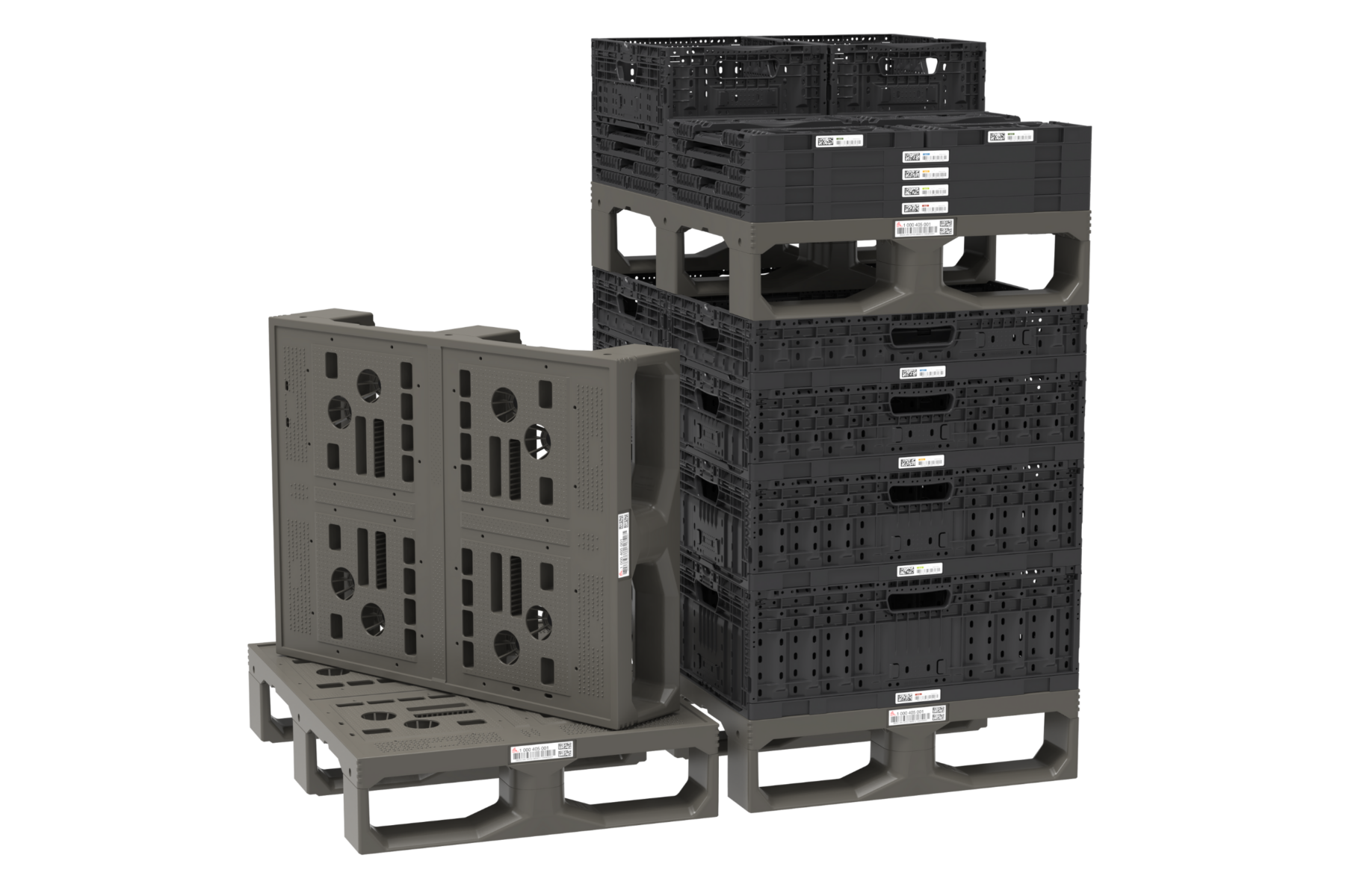 Collapsible fruit and vegetable boxes on KDP