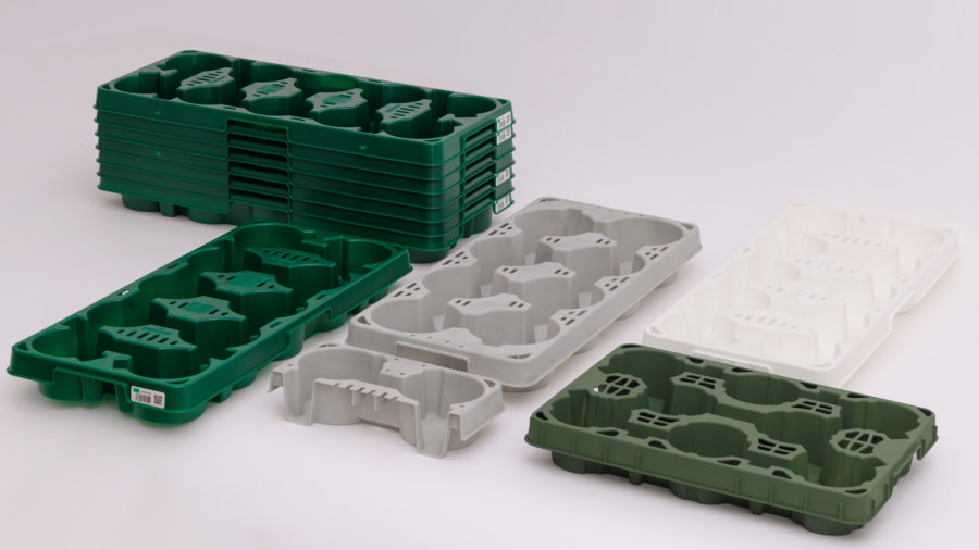 Prototypen des Mehrweg-Pflanzentrays von WALTHER Faltsysteme