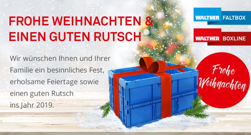 WALTHER Faltsysteme wünscht frohe Weihnachten und einen guten Rutsch