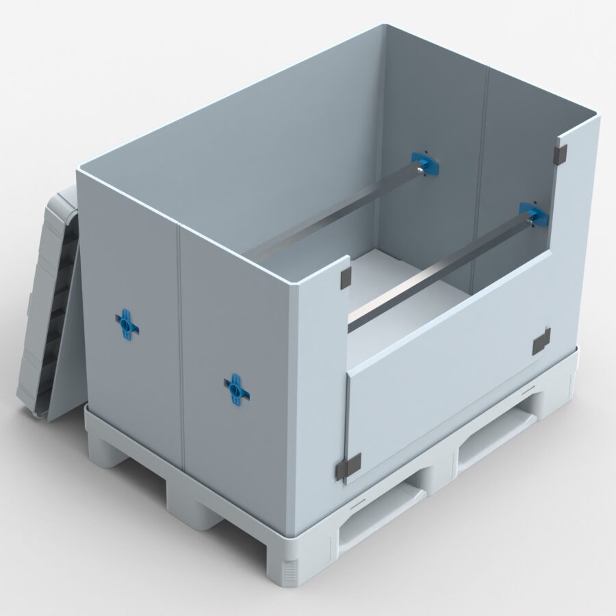 Zwischenebene in einer Hybox von WALTHER Faltsysteme